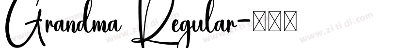 Grandma Regular字体转换